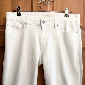 Levi's Women's 715 Boot Cut White Denim Jeans Coastal Preppy Minimalist Sz 31x28